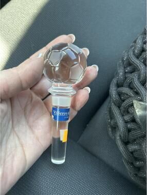 Villeroy & Boch Crystal Soccer Ball Bottle Stopper